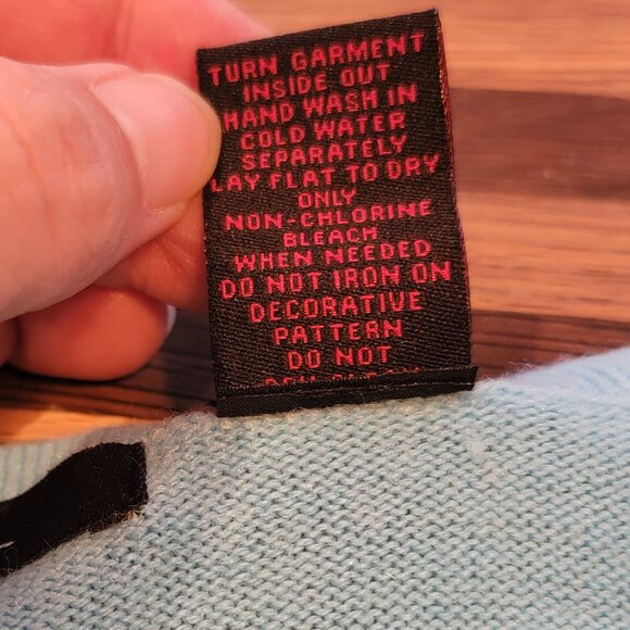 Empress Aqua Sequin Snowman Holiday Crew Neck Sweater - Picture 9 of 9